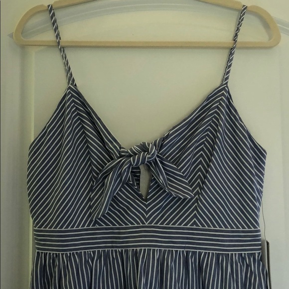 Lulu’s Joyful Days Blue Striped Midi Dress - Picture 5 of 7